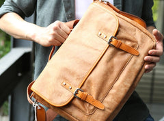 Cool Leather Mens Messenger Bag Briefcase Shoulder Bag for men - iwalletsmen