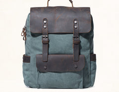 Cool Gray Canvas Travel Backpack Mens Canvas Backpack Canvas School Bag for Men - iwalletsmen