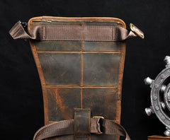 Cool Leather Drop Leg Bag Belt Pouches Mens Waist Bag Shoulder Bag for Men - iwalletsmen