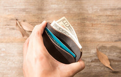 Vintage Leather Mens Card Holders Slim Front Pocket Wallet Card Wallets for Men - iwalletsmen
