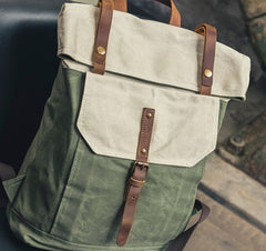 Cool Canvas Gray Travel Bag Mens Backpack Canvas Canvas School Bag for Men - iwalletsmen