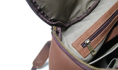 Mens Leather Barrel Backpack Cool Travel Bag Weekender Bag for men - iwalletsmen