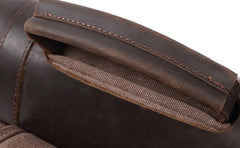 Mens Canvas Leather Backpack Canvas Travel Backpack Canvas School Backpacks for Men - iwalletsmen