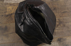 Genuine Leather Mens Cool Chest Bag Sling Bag Crossbody Bag Travel Bag Hiking Bag for men