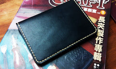 Mens Leather Slim Passport Wallets Leather Small Travel Wallet for Men - iwalletsmen