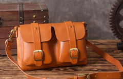 Handmade Leather Mens Cool Shoulder Bag Messenger Bag Chest Bag Bike Bag Cycling Bag for men
