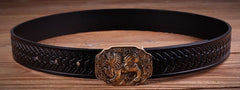 Handmade Genuine Custom Leather Mens Leather Men Brown Black Belt for Men