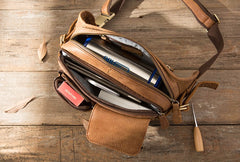 Vintage Leather Fanny Packs Mens Waist Bag Hip Pack Belt Bag for Men - iwalletsmen