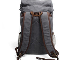 Cool Waxed Canvas Mens Hiking Backpacks Canvas Travel Backpack for Men - iwalletsmen