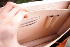 Cool Brown Handmade Leather Mens Briefcase Messenger Bag School Bag for men - iwalletsmen