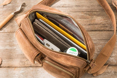 Cool Leather Mens Messenger Bags Small Shoulder Bags  for Men - iwalletsmen