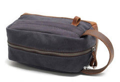 Cool Canvas Leather Mens Zipper Wristlet Bags Vintage Clutch Zipper Bags for Men - iwalletsmen