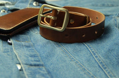 Handmade Vintage Leather Mens Belt Leather Belt for Men - iwalletsmen