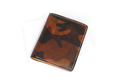 Cool Leather Mens Camouflage Small Wallet Front Pocket Wallet Slim Wallet for Men - iwalletsmen