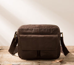 Cool Small Leather Mens Messengers Bag Shoulder Bag for Men - iwalletsmen