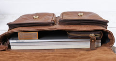 Vintage Brown Cool Leather Mens Messenger Bag Shoulder Bags for Men - iwalletsmen