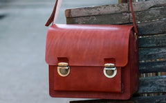 Handmade Vintage Coffee Leather Mens Camera Shoulder Bags Camera Messenger Bag for Men - iwalletsmen