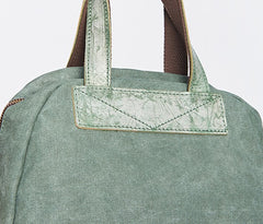 Canvas Green Mens Cool Backpack Canvas Travel Bag Canvas Handbag for Men - iwalletsmen