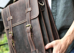 Handmade Leather Mens Backpack Travel Backpack Laptop Backpack for men - iwalletsmen