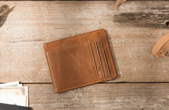 Leather Mens Slim Card Holder Front Pocket Wallets Card Wallet for Men - iwalletsmen
