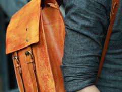 Leather Mens School Backpacks Travel Backpacks Laptop Backpack for men - iwalletsmen