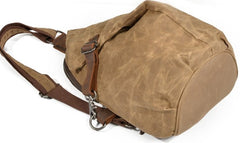 Cool Waxed Canvas Mens Sling Bag Chest Bag One Shoulder Packs for men - iwalletsmen