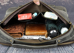 Vintage Leather Mens Briefcases Laptop Bags Business Bag Work Bag for Men - iwalletsmen
