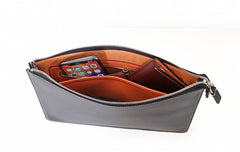 Cool Handmade Leather Mens Wristlet Bag Clutch Zipper Clutch for Men - iwalletsmen