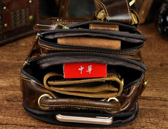 Vintage Leather Belt Pouches for Men Waist Bag BELT BAG Shoulder Bags For Men - iwalletsmen