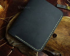 Handmade Leather Mens Cool Slim Leather Wallet Men billfold Wallets Bifold for Men