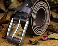 Handmade Genuine Leather Mens Leather Men Brown Black Belt for Men Cool Leather Belt