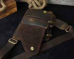 Leather Mens Chest Bag Sling Bag Sling Shoulder Bag Sling Backpacksfor men - iwalletsmen