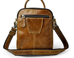 Mens Leather Small Side Bag COURIER BAG Waist Bag Holster Belt Case Belt Pouch for Men - iwalletsmen