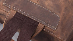 Vintage Cool Leather Mens Backpack Large Travel Bag Hiking Bag for men - iwalletsmen