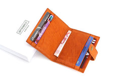Leather Mens Front Pocket Wallet Card Wallet Small Slim Wallet Change Wallet for Men - iwalletsmen