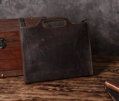 Genuine Leather Mens Cool Clutch Wristlet Bag Briefcase Work Bag Business Bag for men