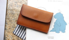 Leather Mens Card Wallet Front Pocket Wallet Small Slim Wallets Change Wallets for Men - iwalletsmen