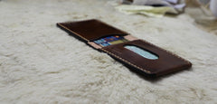 Leather Mens Slim Front Pocket Bifold Small Wallets License Wallet for Men - iwalletsmen