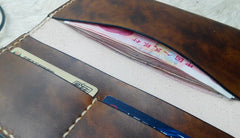 Vintage Coffee Leather Bifold Mens Long Wallet Leather Long Wallets for Men - iwalletsmen