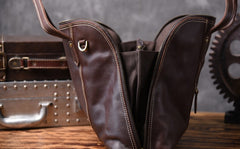 Genuine Leather Mens Cool Messenger Bag Briefcase Work Bag Business Bag for men