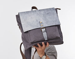Cool Mens Canvas Backpack Canvas Travel Bag Canvas School Bag for Men - iwalletsmen