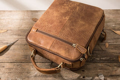 Cool Leather Brown Small Mens Messenger Bag Vintage Shoulder Bag  for Men - iwalletsmen