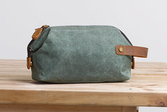 Large Canvas Mens Clutch Bag Zipper Wristlet Bag Phone Purse for Men - iwalletsmen