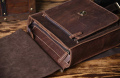 Handmade Leather Mens Cool Backpack Sling Bag Large Travel Bag Hiking Bag for men