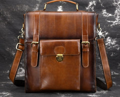 Cool Leather Mens Briefcase Messenger Bag Shoulder Bag Satchel Backpack for men - iwalletsmen