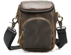 Leather Mens Cell Phone Holster Belt Pouch Mens Side Bag Shoulder Bag for Men - iwalletsmen