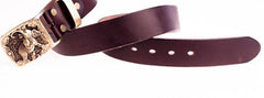 Handmade Genuine Leather Punk Rock Elephant Mens Cool Men Biker Trucker Leather Belt