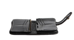 Handmade Leather Tooled Prajna Mens Chain Biker Wallet Cool Leather Wallet With Chain Wallets for Men