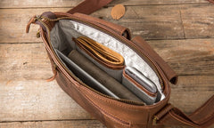 Cool Small Leather Vintage Mens Messenger Bag Shoulder Bags  for Men - iwalletsmen