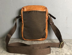 Genuine Leather Mens Cool Chest Bag Sling Bag Crossbody Bag Travel Bag Hiking Bag for men